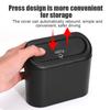 Car Trash Can with Lid Hanging Vehicle Garbage Organizer Case Storage Box Plastic Pressing Trash Bins Auto Interior