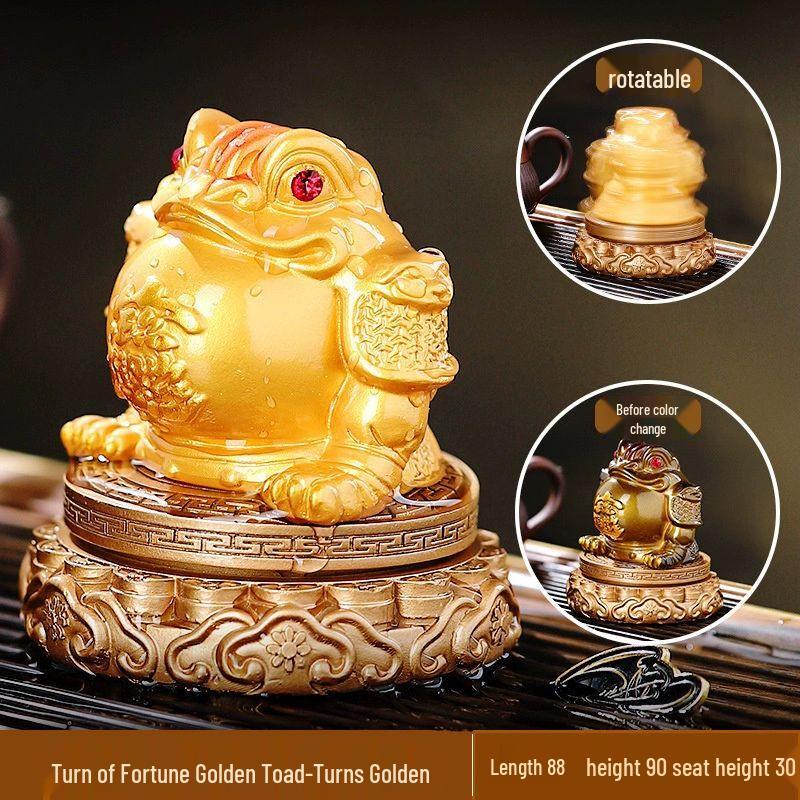 Color-Changing Golden Toad Tea Pet