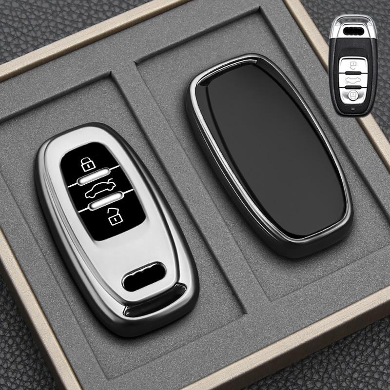 Fashion Car Key Case Cover For A4 B9 A5 A6 8S 8W Q5 Q7 4M S4 S5 S7 TT TTS TFSI RS Protector Shell Fob Accessories