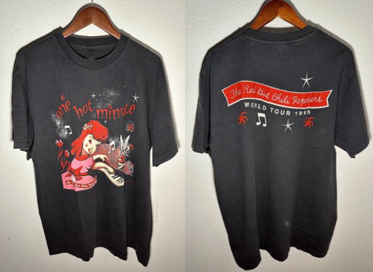 Red Hot Chili Peppers World Tour 1995 Vintage Reprint T-shirt Single Stitch