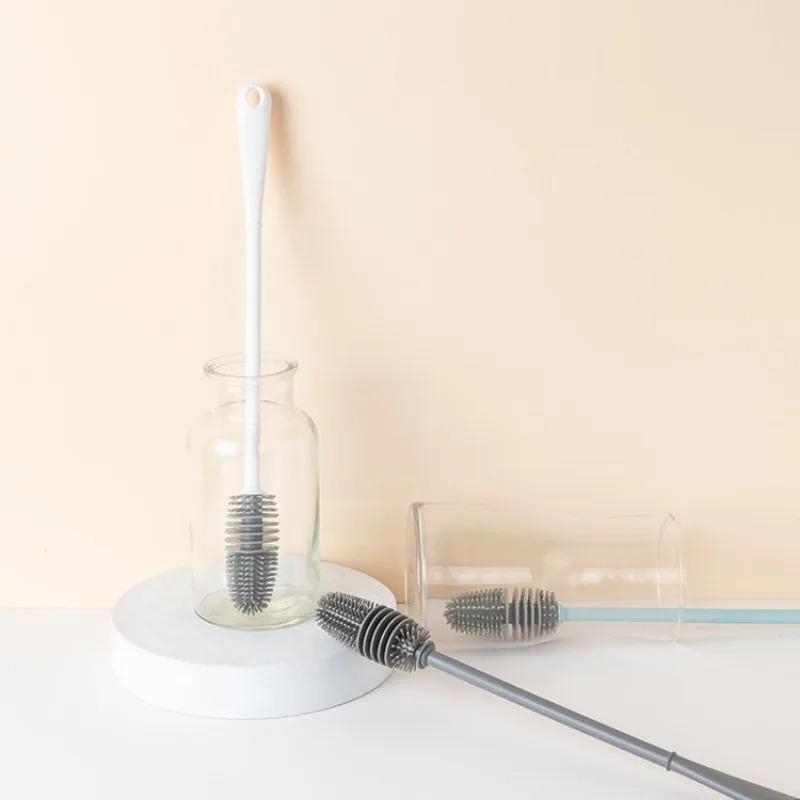 Silicone Cleaning Cup Brush No Dead Corners Bottle Brush Bottle Household Plastic Cleaning Brush