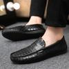 Fashion Genuine Leather Luxury Brand Italian Men Loafers MenCasual Shoes Breathable Slip On Men Driving Shoes  Moccasins Chaussure Homme