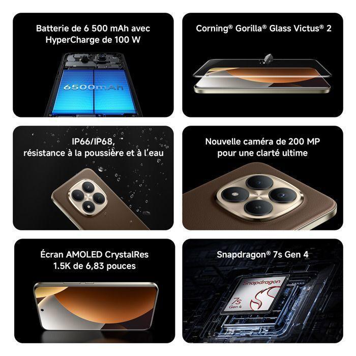 Redmi Note 15 Pro+ 5G Noir 12GO + 512GO Snapdragon® 7s Gen 4