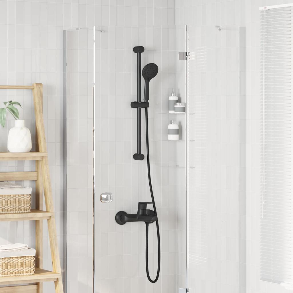 Shower System Set Black 70 Cm Stainless Steel