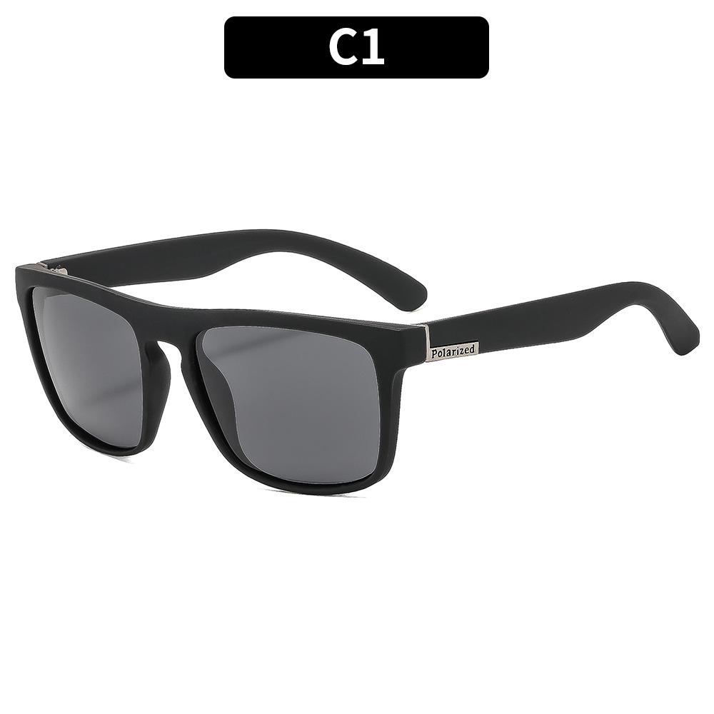 Retro square-frame polarized sunglasses, sports sunglasses for cycling, and stylish outdoor shades for men and women.