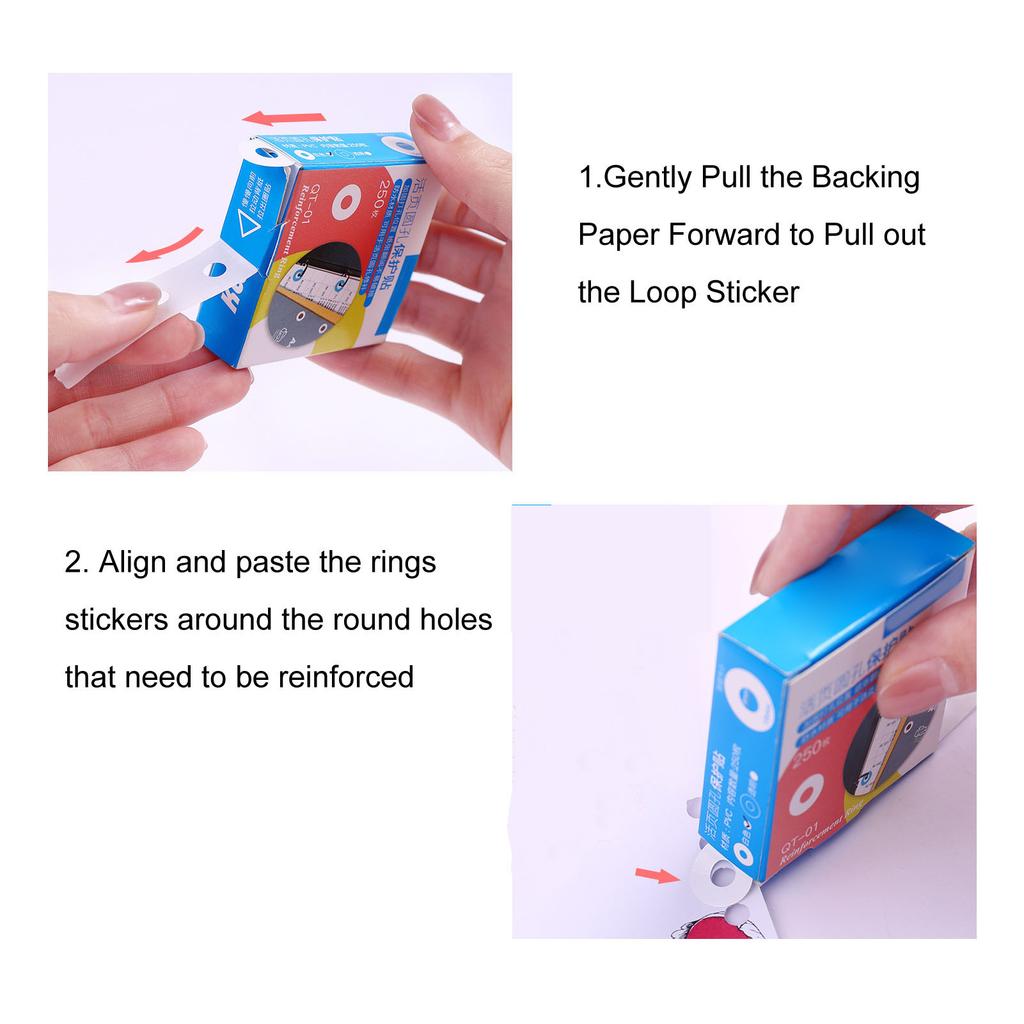 Hole Punch Reinforcers Stickers Production PVC Waterproof Simple Reinforcement Labels