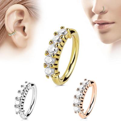 MUROER Horseshoe Circular Barbell Nose Ring Stainless Steel Body Jewelry Lip Nipple Piercing