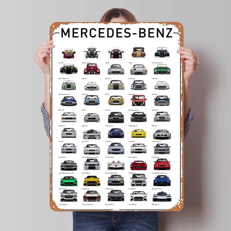 Sign Cars Poster Home Decoration Living Room Retro Metal Tin Sign Plaque for Garage Wall Art Decoration Interior