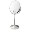 Tabletop Magnifying Mirror 10x and 1x Makeup Stand Tabletop Mirror for (10X) (Silver) [Height Adjustable] Magnification, Double-Sided, Large, Mirror,