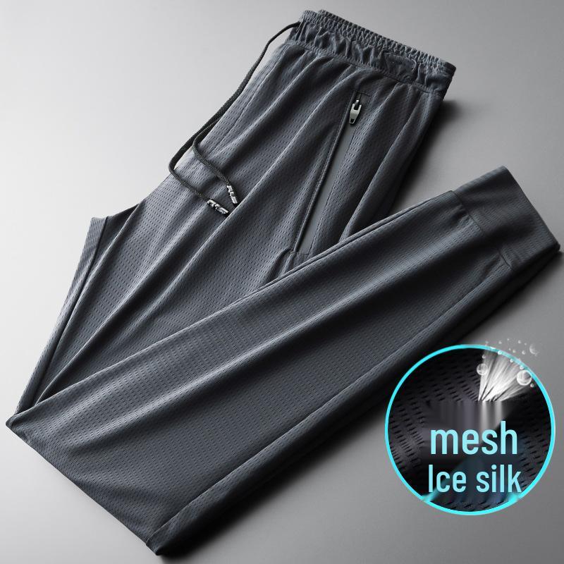 Men's Plus Size Autumn Fleece-Lined Sweatpants - Elastic Waist, Straight Leg Casual Pants