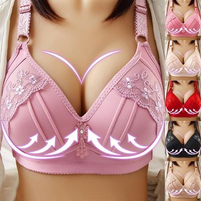 Talla Grande Mujer Copa Suave Recogido Ajustable Sujetador Push Up Sexy Fino