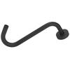 NPT1/2 Shower Arm Concealed Wall Mounted S Shaped Shower Head Extension Rod Black Baking Varnish