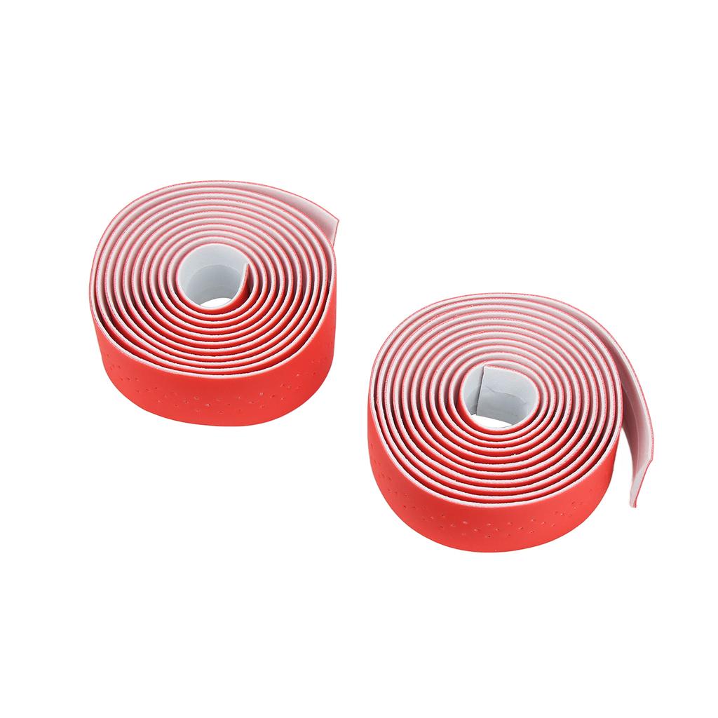 1 Pair Waterproof Bicycle Handlebar Tape Skid Resistance PU Leather Road Vehicle Handlebar TapeRed