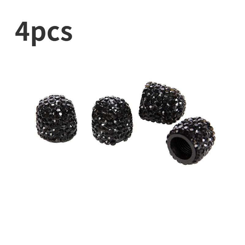 8Pcs  Bling Diamond Crystal Wheel Caps Rhinestone Universal Car Tire Valve Caps Diamond Shining Dustproof Caps Car Accessories