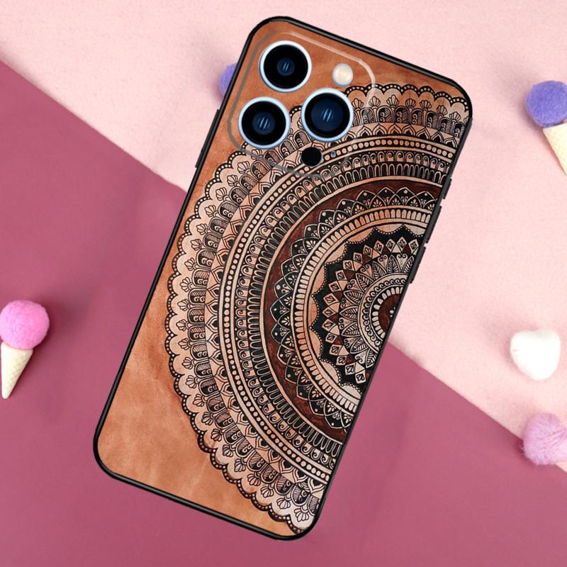 Indian Pattern Mandala Phone Case For iPhone 17 16 Pro Max 17 Air 16E 13 12 Mini 14 15 Plus 11 Pro Max Back Cover