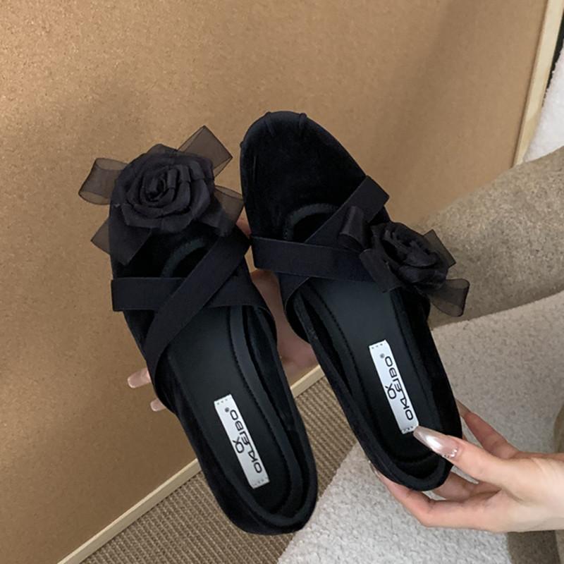 

Fashion Bailamos 2025 Autumn New Women Flat Shoes Ladies Casual Mary Jane Shoes Ballet Flats Soft Dress Single Shoes Mujer 39 чёрный