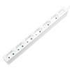 LogiLink Slim Power Strip 6x CEE 7/16, 1.5 M, White, Space-saving and Functional