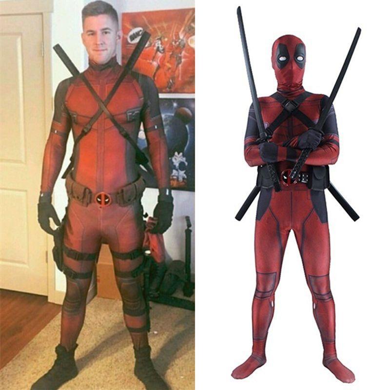 Stunning Deadpool Lycra Full Body Spandex Costume With Breathable Fabric