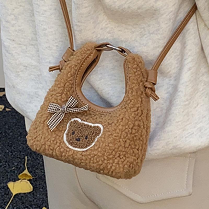 Autumn and Winter New High-value Fashionable Casual Bag Cute Plush Change Bag Simple Mini Shoulder Bag