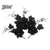 Toter Ast Haarschmuck Halloween Reifen Flexible Basis Stirnband mit 3D Mehrschichtigem Blumendesign Gruselige Blume Totenkopfkrone Handgefertigt Stoff