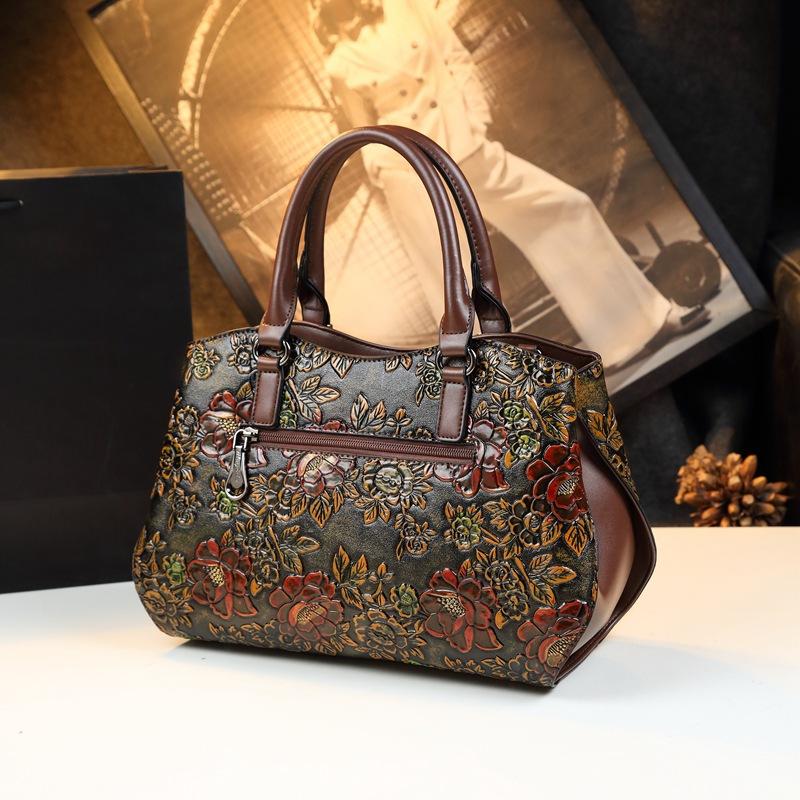 French Light Luxury First-Layer Soft Leather Shoulder Women'S Bag Large-Capacity Soft Leather Mother Handbag Women