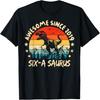Sechs A Saurus Geburtstag T Rex 6 Jahre Alt Dino 6. Dinosaurier T-Shirt