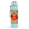 1PC Autumn Maple Turkey Art 750ml Color Plastic Sports Water Bottle Leakproof Flip Straw Lid Suitable for Sports Office Home Use