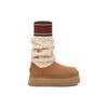 New UGG Classic Sweater Letter Boot Chestnut Women's 1144045-CHE