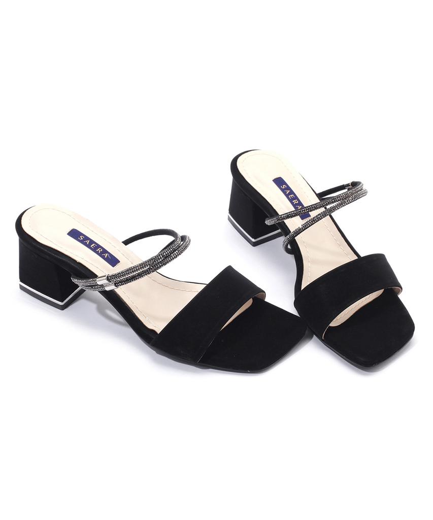 Saera Square Toe Cubic Double Strap Mule K56S003 (A Type)