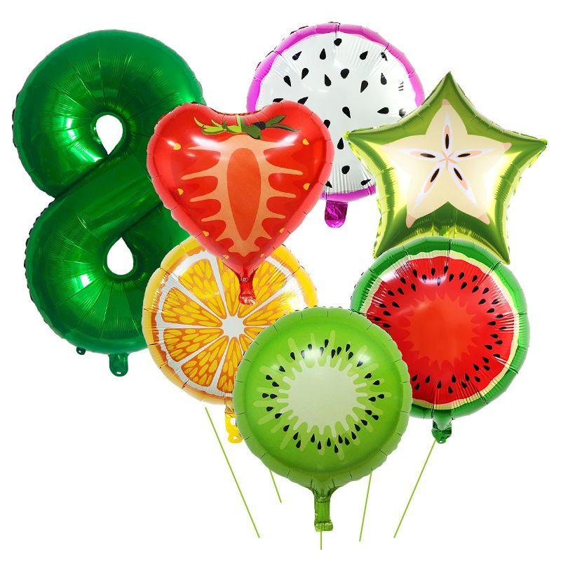Fruit-themed Balloon Set for Children's Fruit Birthday Party Decoration