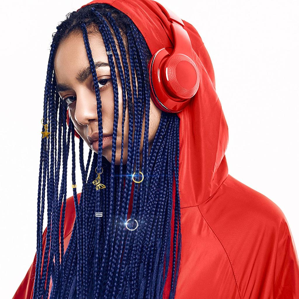 300pcs Dreadlocks Jewelry DIY Braids Accessories Hair Beader Gold Silver Thread Hair Pendants