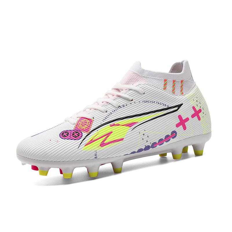 

Оранжевые кожаные футбольные бутсы FG/TF для мужчин, уличные нескользящие профессиональные футбольные бутсы, мужские кроссовки на шнуровке, мужские футзальные бутсы 36