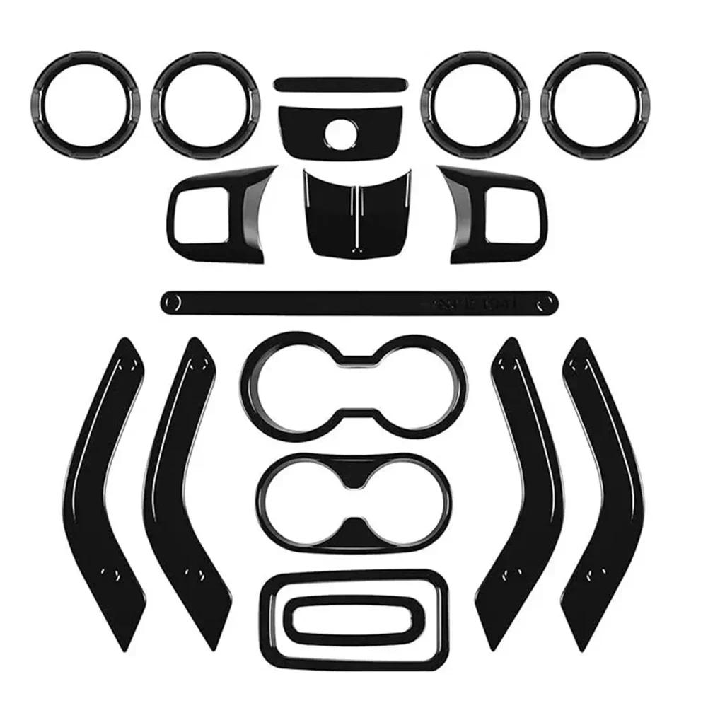 

Car Interior Decoration Set For Jeep For Wrangler JK JKU 4 Door 11-17 Nterior Decor Trim Kit Car Interior Decoration Accessories чёрный