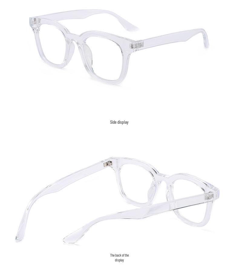 Stylish Unisex Anti-Blue Light Square Glasses Frame 21011 with Optional Prescription Lenses