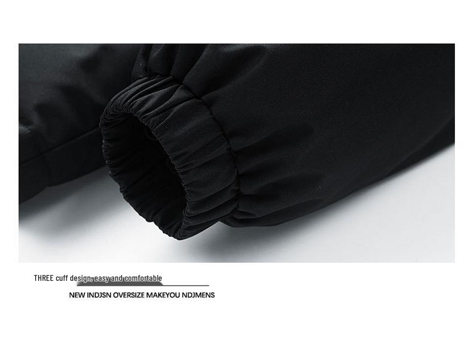 Men's Thick Warm Hooded Cotton Jacket - Versatile Solid Color, Basic Style for Couples.