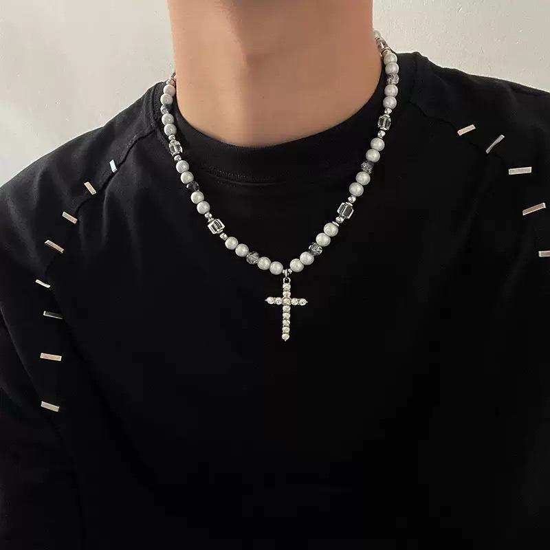 Starburst Double Layer Men's Necklace: Trendy, Light Luxury Hip Hop Style, Unisex Clavicle Chain