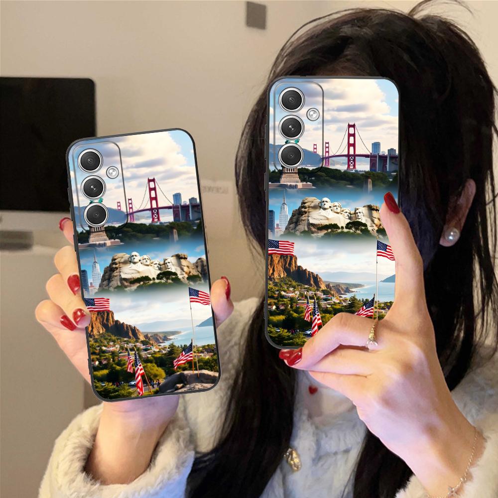 USA Amerika Flagge Handy Hülle für Samsung Galaxy S26 S25 S24 S23 S22 S21 S20 Note20 Plus FE Ultra Bunte Hülle Hülle