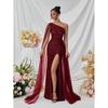 Sequin Mesh Evening Gown High Slit Long Dress Party Stage