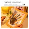 Couple Handprint Frame DIY Kit: Commemorative Gift for Male and Female Best Friends or Girlfriend. Perfect for Qixi or Special Occasions.