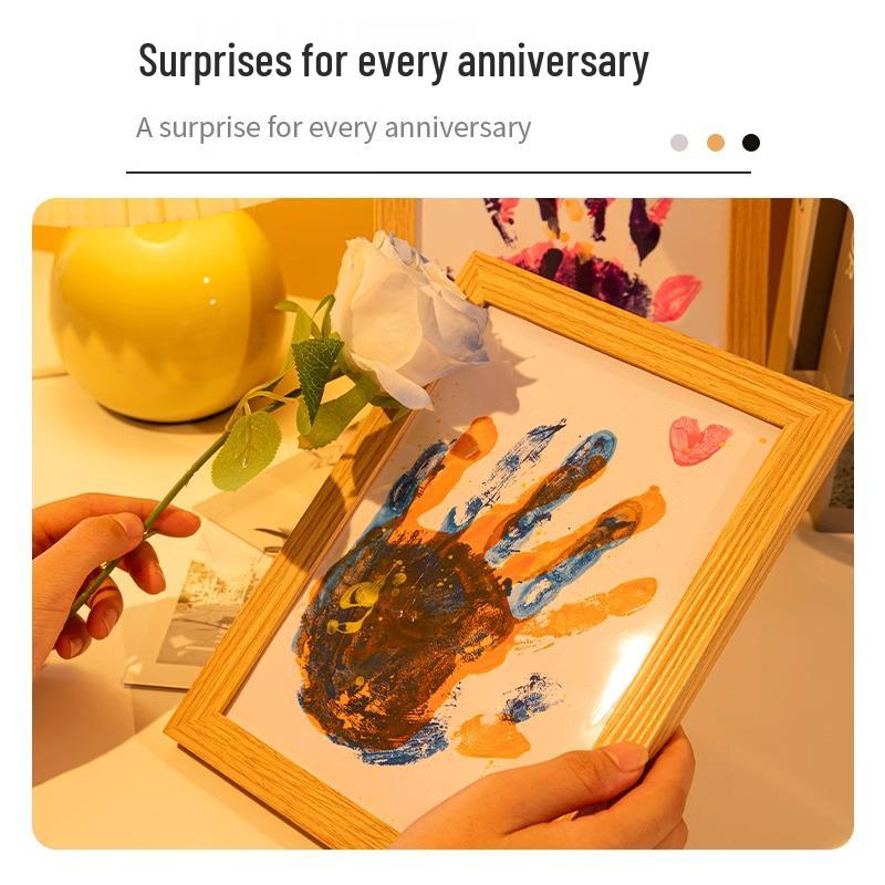 Couple Handprint Frame DIY Kit: Commemorative Gift for Male and Female Best Friends or Girlfriend. Perfect for Qixi or Special Occasions.