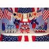 Banner Patriotic Decorations Red Blue White USA American Flag Jute Flag Banner For Independence Day Labor Day Military Events USA