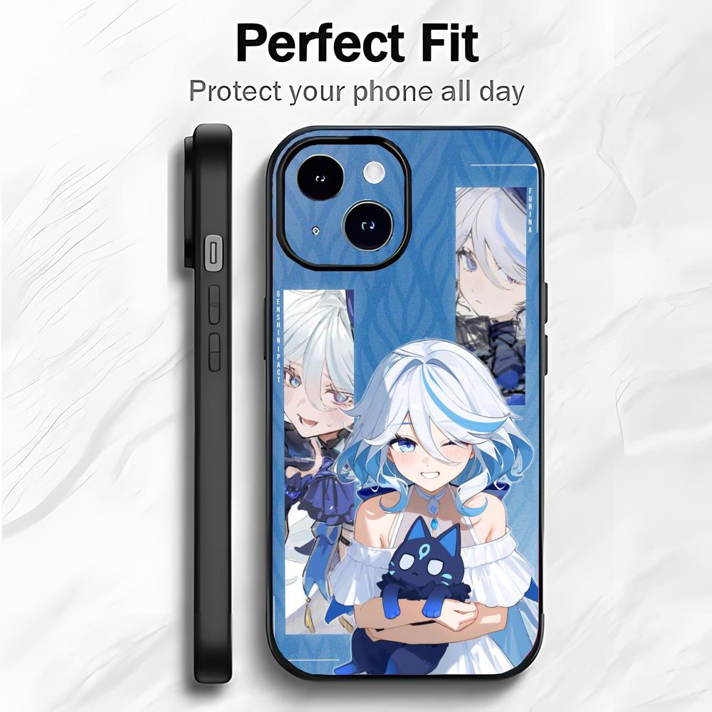 Genshin Impact Character Furina Phone Case Phone Case Soft Packaging Lightweight For iPhone17 16 15 14 13ProMax
