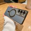 Suitable for Samsung S25 Ultra MagSafe Mobile Phone Case S24 Plating Transparent Note20 Lens Film Soft Case