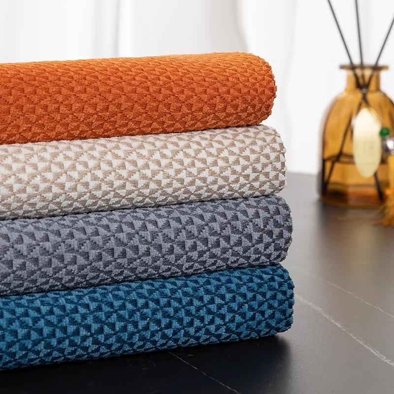 Chenille Sofakissen, Ganzjahres-Universal-Anti-Rutsch-Wohnzimmer-Sitzkissen, moderner leichter Luxus orangefarbener Sofabezug, Rückenlehnenhandtuch