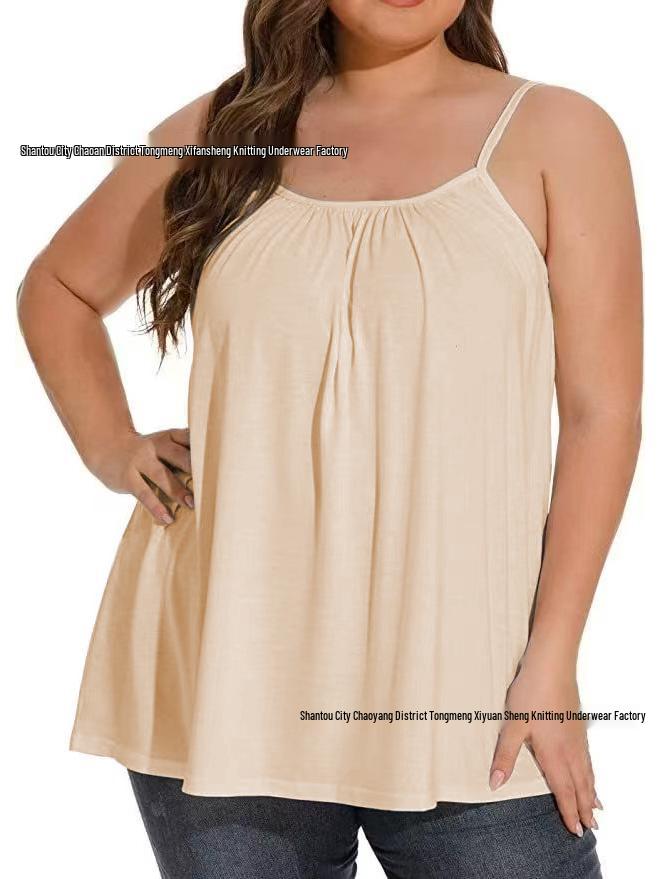 

Women s Pleated Modal Neckline Yoga Camisole with Built-In Bra 4XL