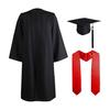3Pcs/Set Adult Graduation Gown Hat Set Unisex School Uniform Cosplay Bachelor Costume