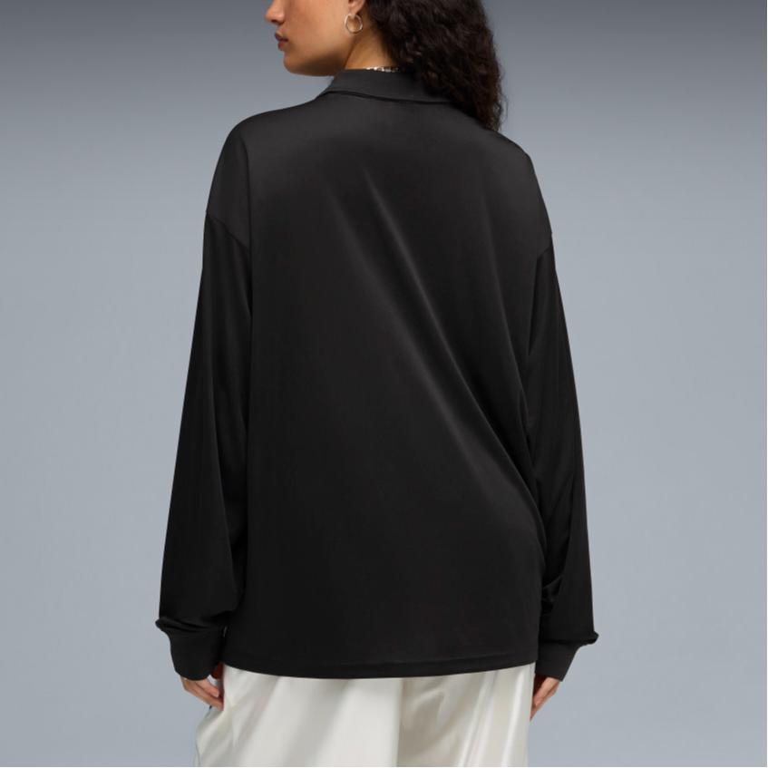 Puma X Fenty Collaboration FW25 Goalie Jersey Loose Soft Knit Polo Long Sleeve T-Shirt Unisex Tops 633786-01