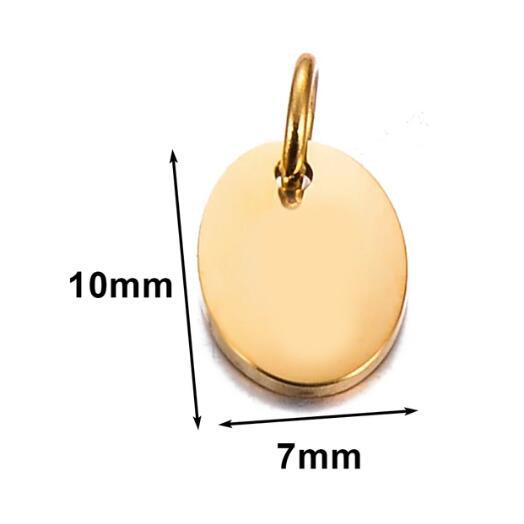10pcs/lot Mirrior Polished Blank Tags Stainless Steel Charms for DIY Jewelry Necklace Bracelet Anklet Extention Tail Chain