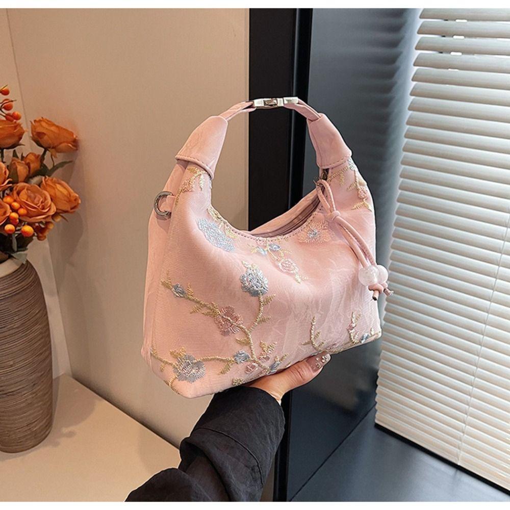 Embroidered Chinese Style Handbag Lace Cheongsam Bag Casual Hanfu Embroidery Handbag Wedding