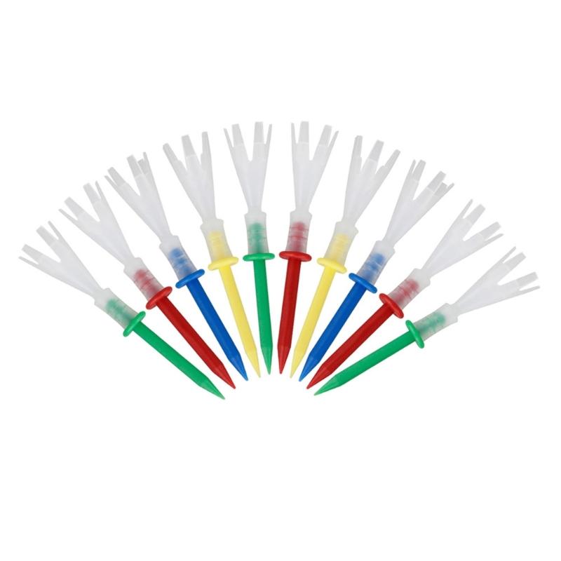 

Plastic Golf Tees Two Section Durability Golf Training Tees 70mm 83mm Option for Enhancing Stability On Various Terrains 70MM